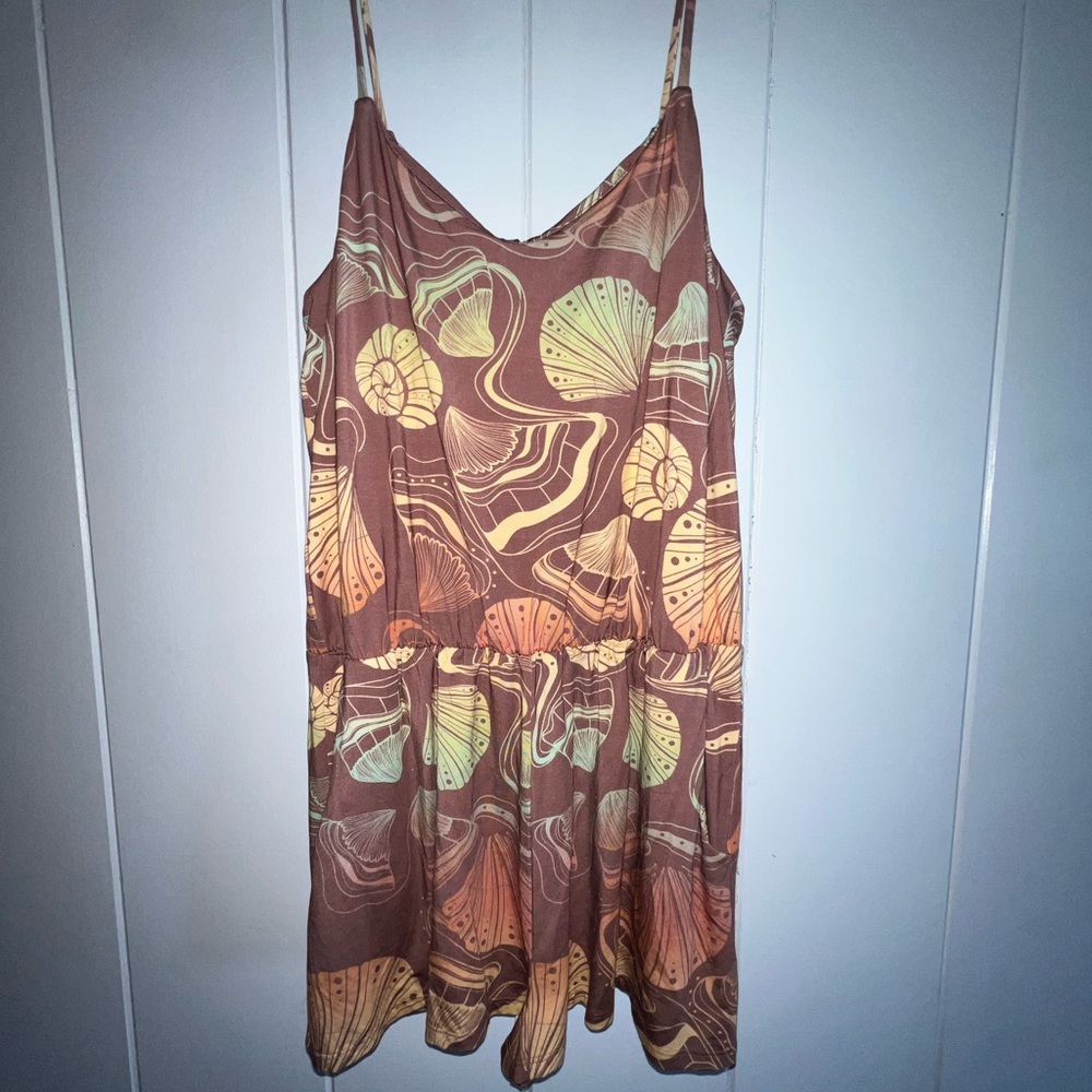 Fighting Eel Tan Seashell Kaimuki Romper